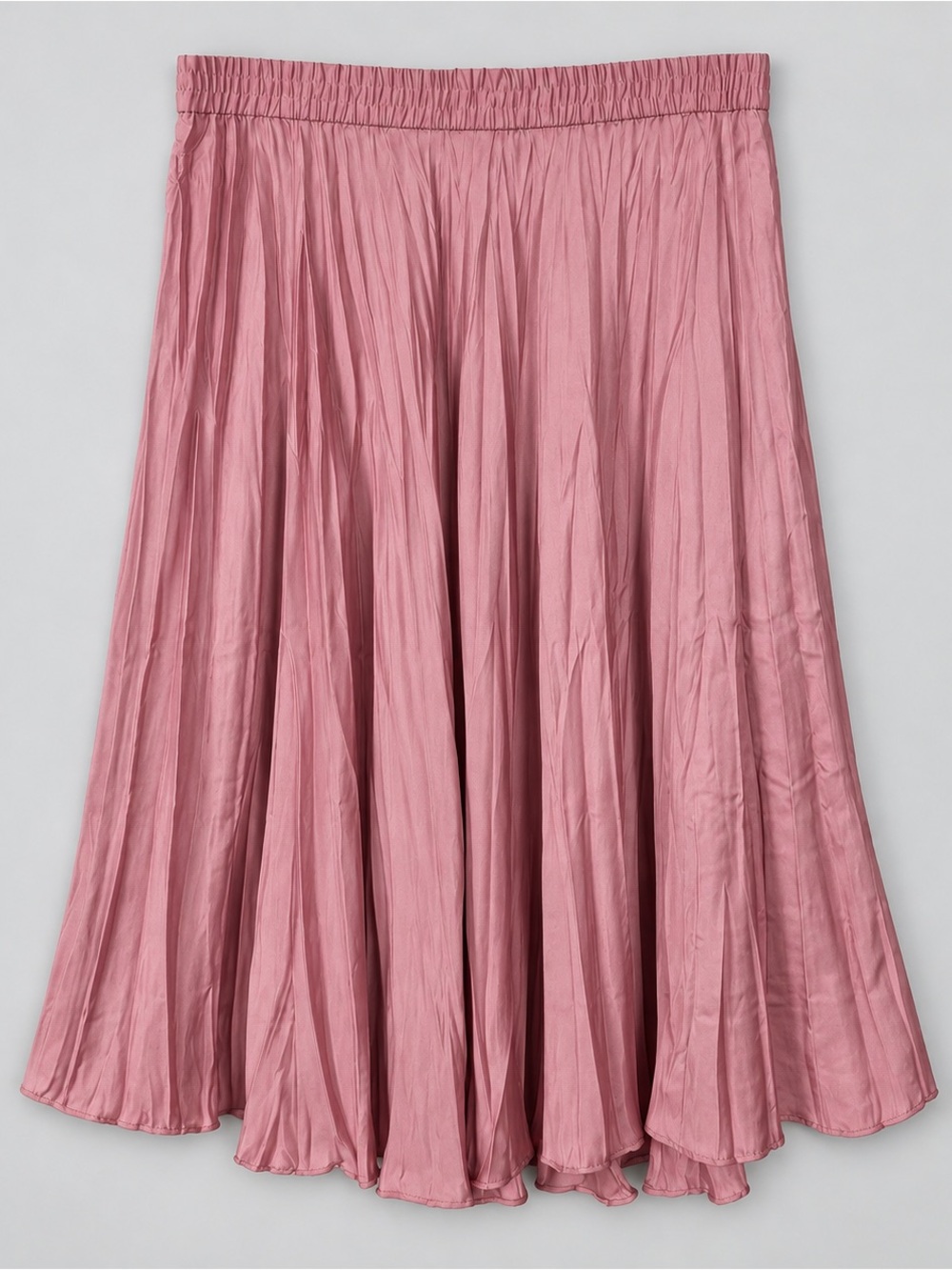 Women Pleated Pink Midi Skirt XXL Fairy Ballet Romantic Coquette Flowy Soft Girl